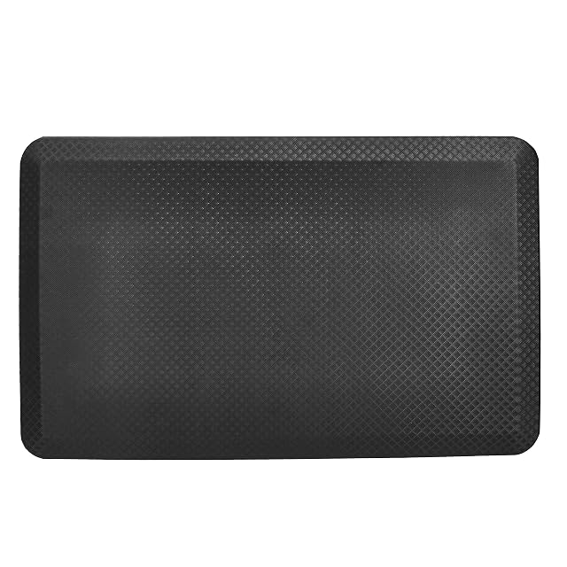 Amazon Basics plain black rectangular standing mat