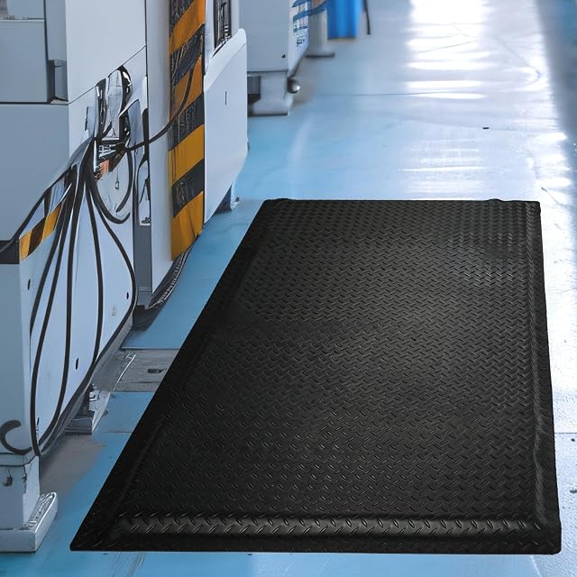 ybaymy commercial-grade anti-fatigue mat with diamond texture