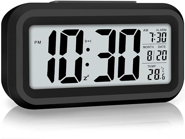 Lesipee non-ticking LED digital desk clock