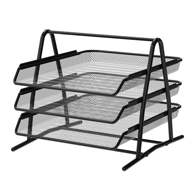Detectalia 3-drawer wire mesh desk organizer