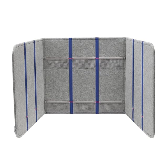 IKEA ÖVNING grey desktop divider panel with compartments