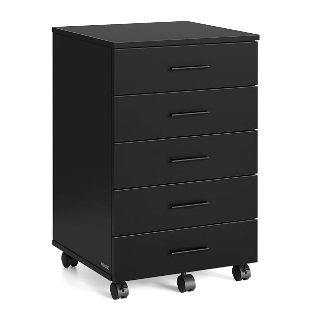 VASAGLE 5-drawer rolling storage cabinet