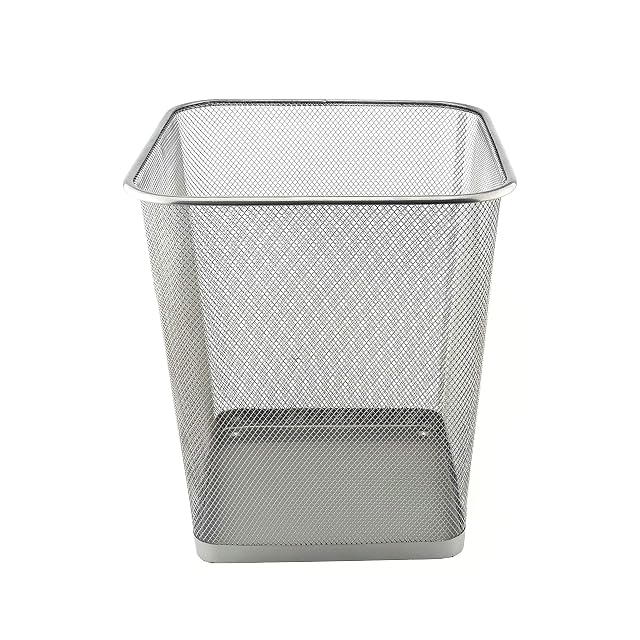 D.RECT painted metal mesh office waste bin