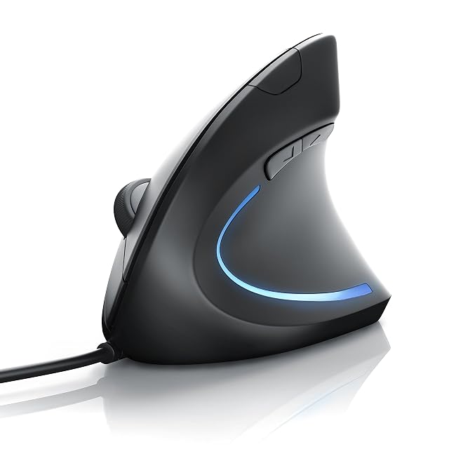 CSL-Computer TM137G wired vertical ergonomic mouse