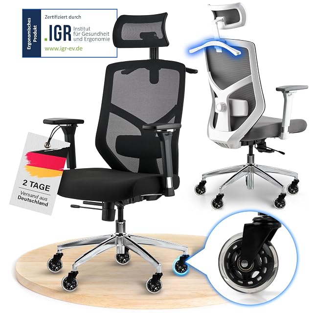 ELITESEATS ergonomic mesh office chair in black