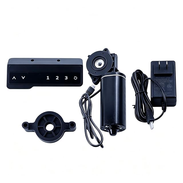 24 V DC standing desk lift motor with its hand controller and power adapter