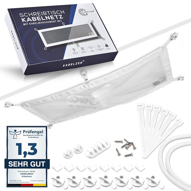 KabelZen under-desk cable management kit installed