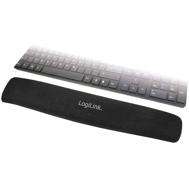 LogiLink black gel and foam wrist rest